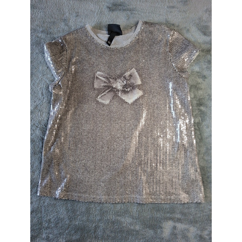 Womens Giambattista Valli For Macy Large Sequence‎ Bowtie Top Blouse